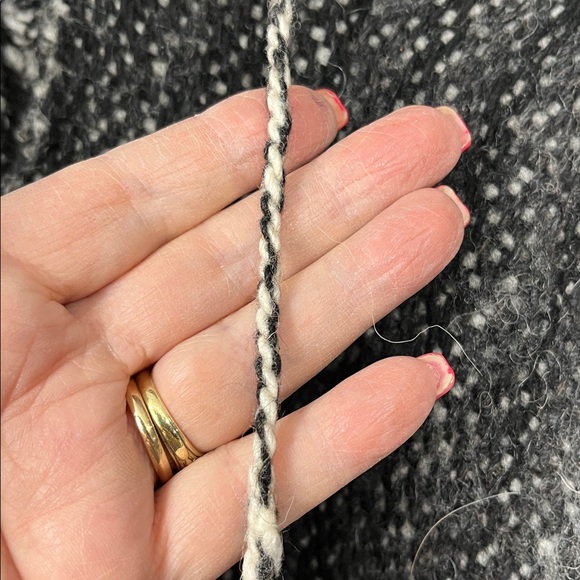 Poncho Womens Black Gray Pullover Fringe Hem Open Sides 1 Button Close Hoodie - Picture 6 of 9